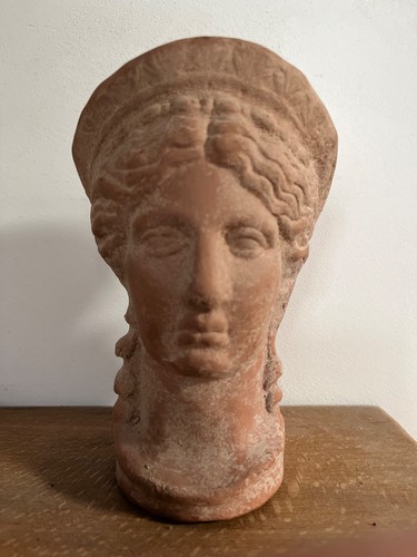 Römische terracotta kopf - terracotta,