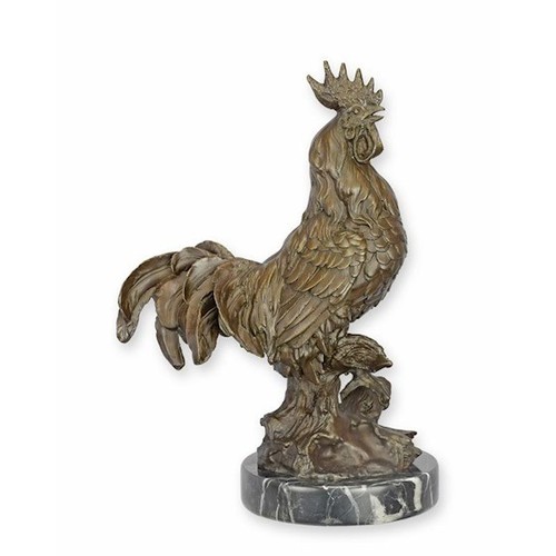 Bronzefigur tier hahn yy9 - bronzefigur,