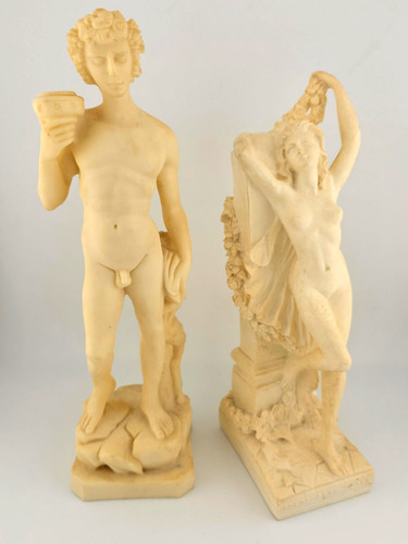 Vintage alabaster figuren - alabaster,