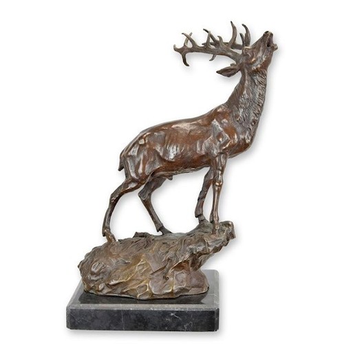 Bronzefigur tier röhrender - tier,