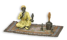 Bronzeskulptur Verkäufer von