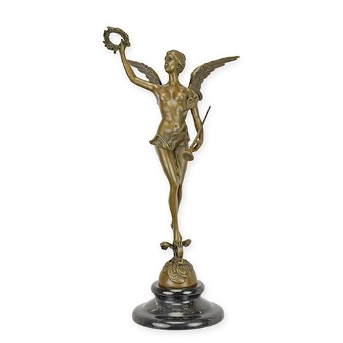 Bronzefigur engel mit - bronzefigur,