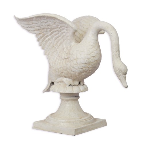 Skulptur schwan gusseisen - skulptur,