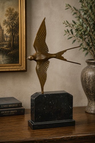 Bronzefigur tier schwalbe - tier,