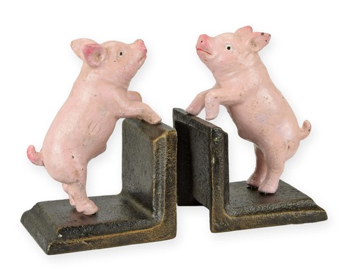 Paar buchstützen schweine - paar,