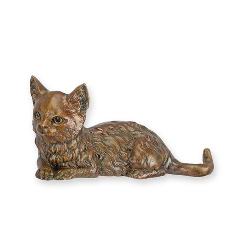 Bronzefigur tier liegende - bronzefigur, und