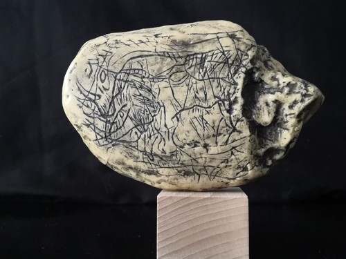 Steinzeitliche gravur aus - -,