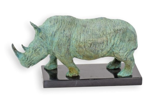 Bronzeskulptur nashorn - bronzeskulptur, –