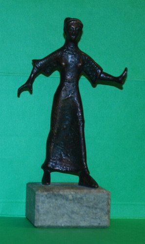 Etruskische tänzerin metall - etruskische, tänzerin,metall